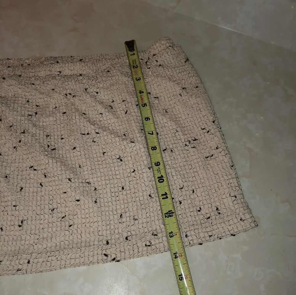 Cider Beige Tweed Mini Skirt with Black Speck - Picture 5 of 6